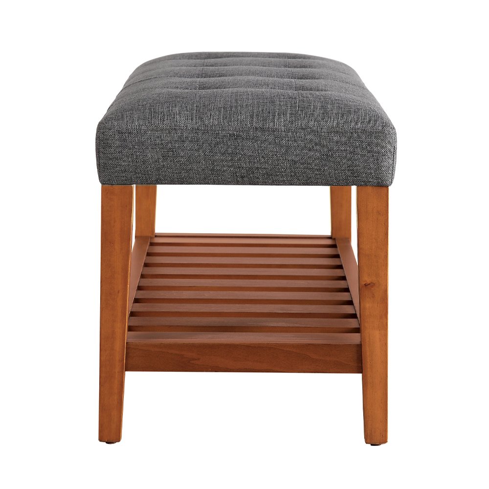 Charla Bench Gray & Oak. Picture 4