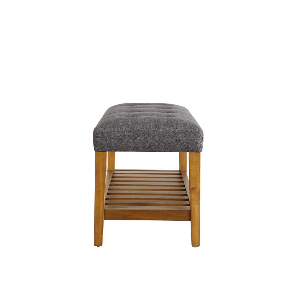 Charla Bench, Gray & Oak. Picture 4