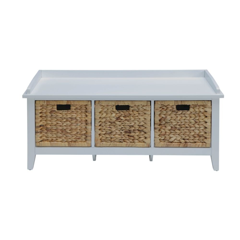 Flavius Bench w/Storage White. Picture 2