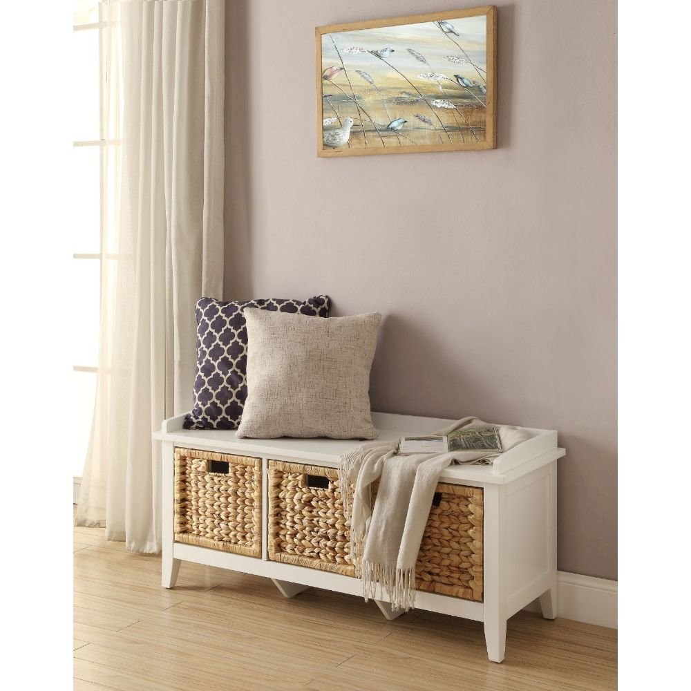 Flavius Bench w/Storage White. Picture 6