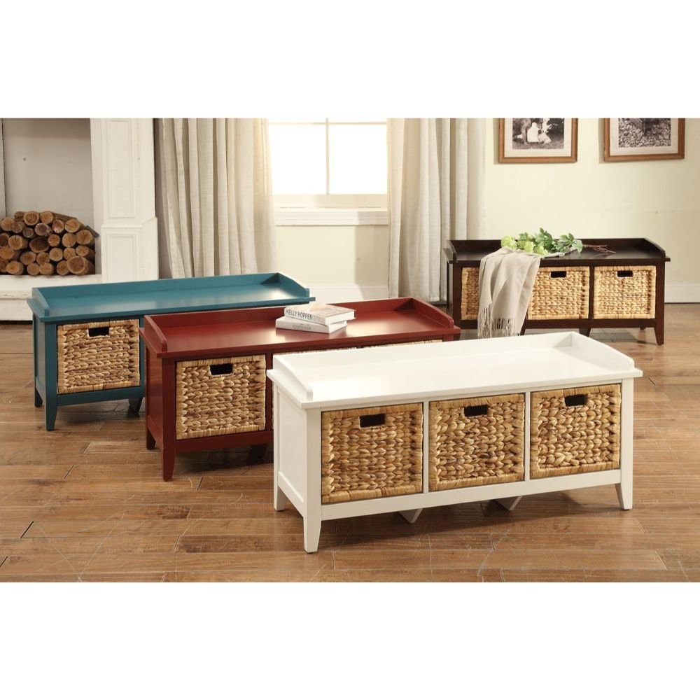 Flavius Bench w/Storage White. Picture 7