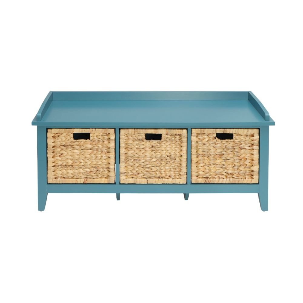 Flavius Bench w/Storage Teal. Picture 2