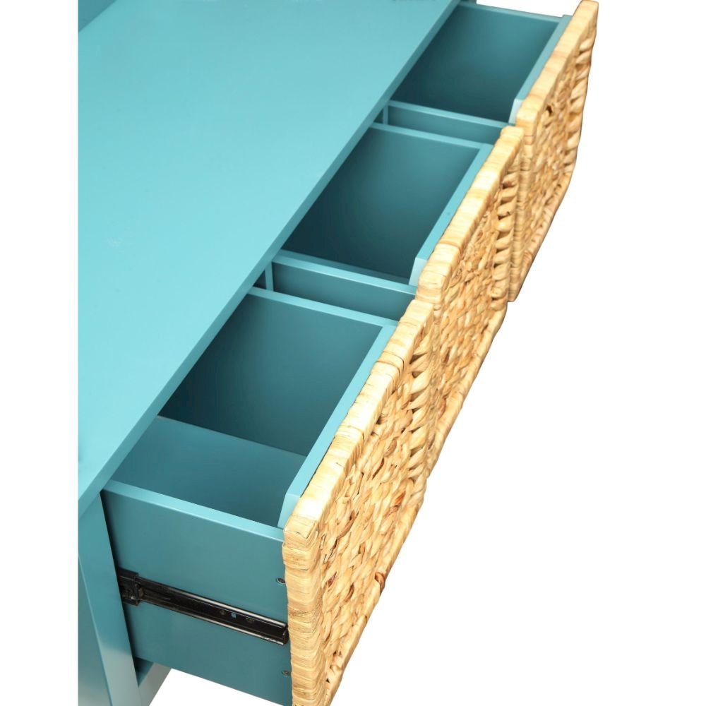 Flavius Bench w/Storage Teal. Picture 4