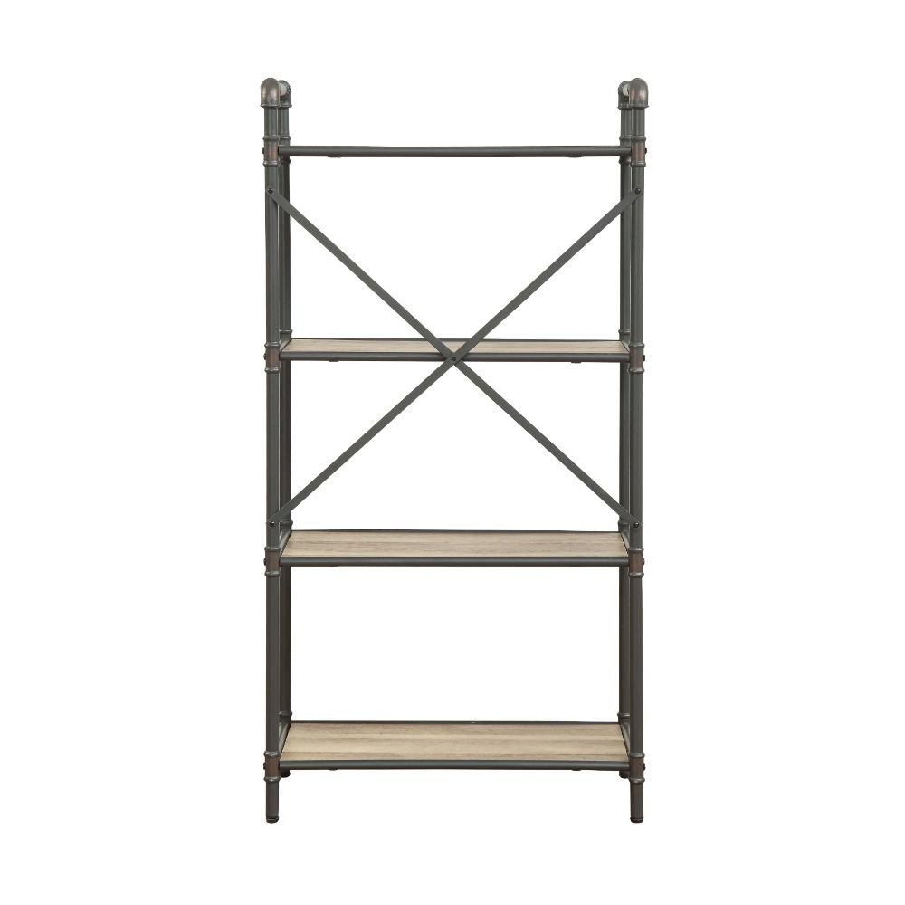 Itzel BookShelf Antique Oak & Sandy Gray. Picture 4