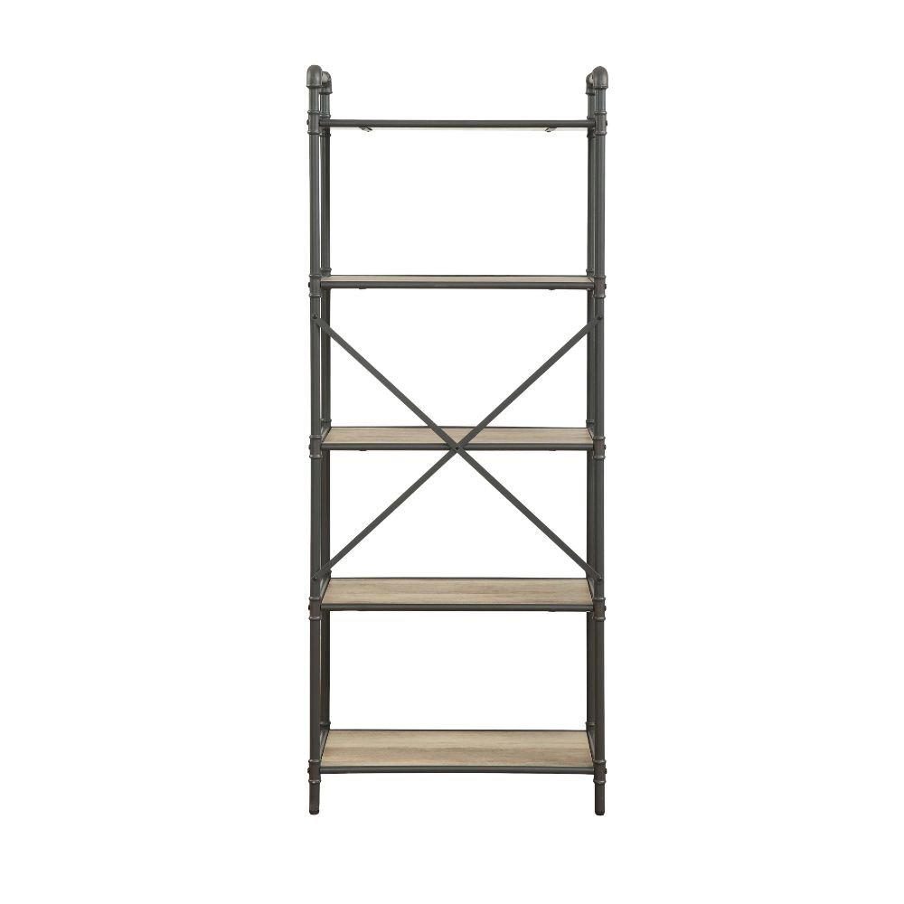 Itzel BookShelf Antique Oak & Sandy Gray. Picture 4