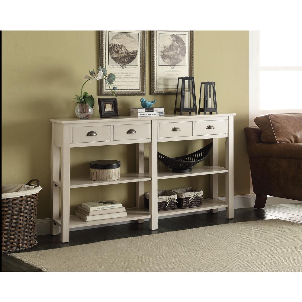 Galileo Console Table, Cream. Picture 1