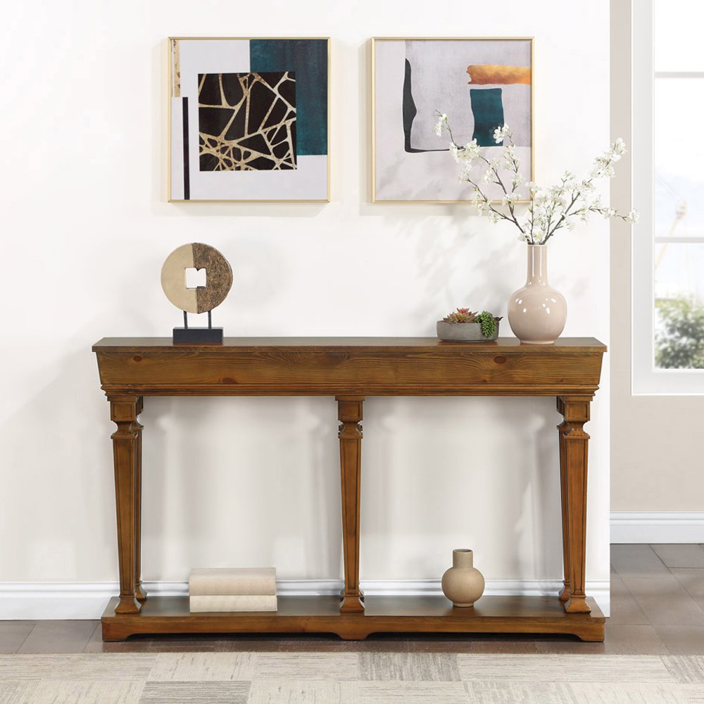 Garrison Console Table Oak. Picture 1