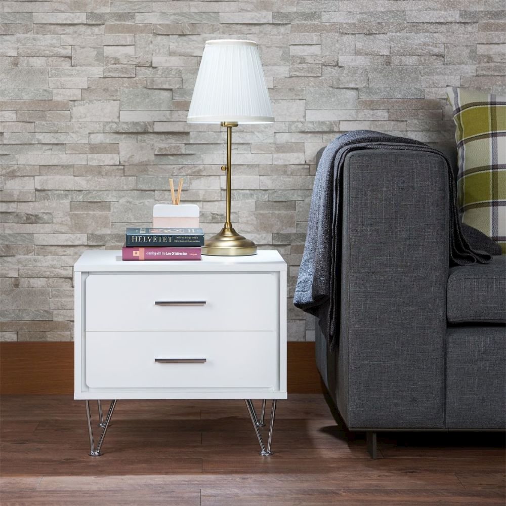 Deoss Accent Table White. Picture 5
