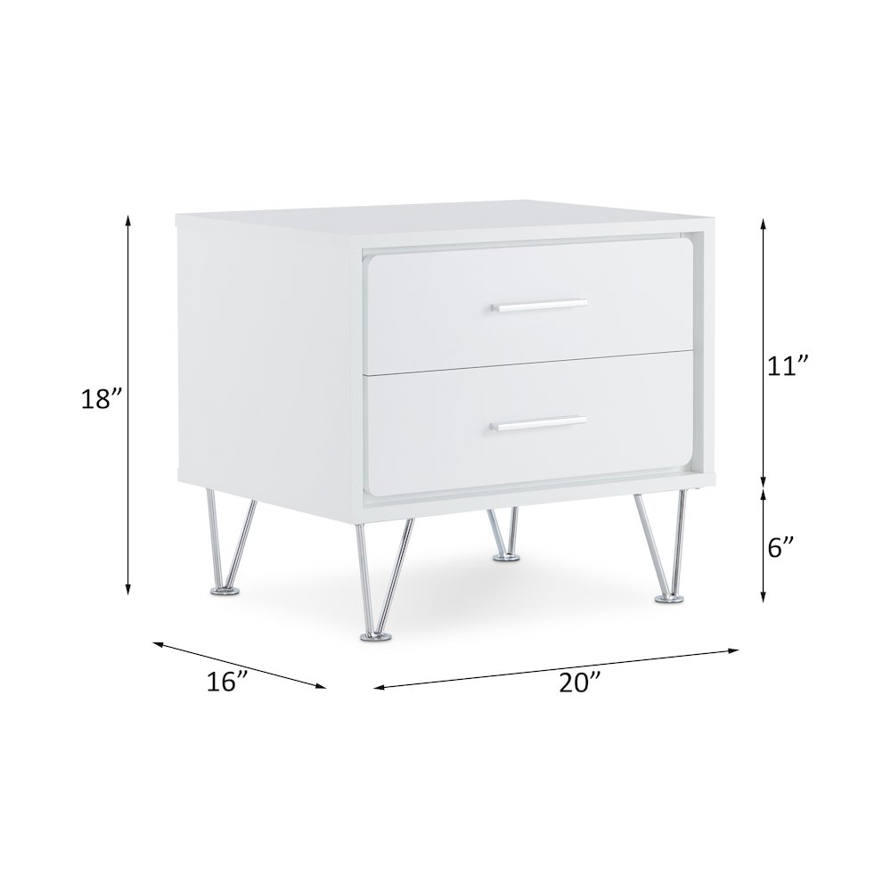 Deoss Accent Table White. Picture 6