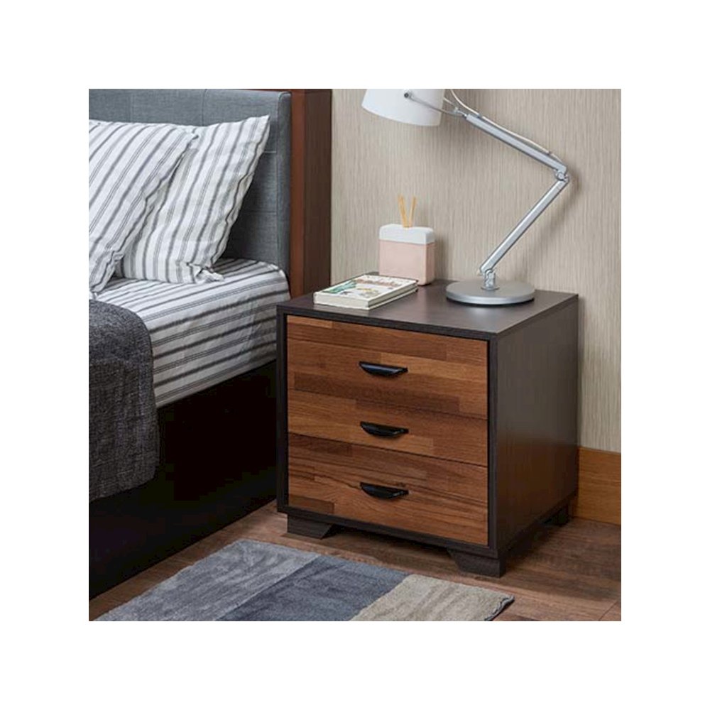 Eloy Accent Table Walnut & Espresso. Picture 1