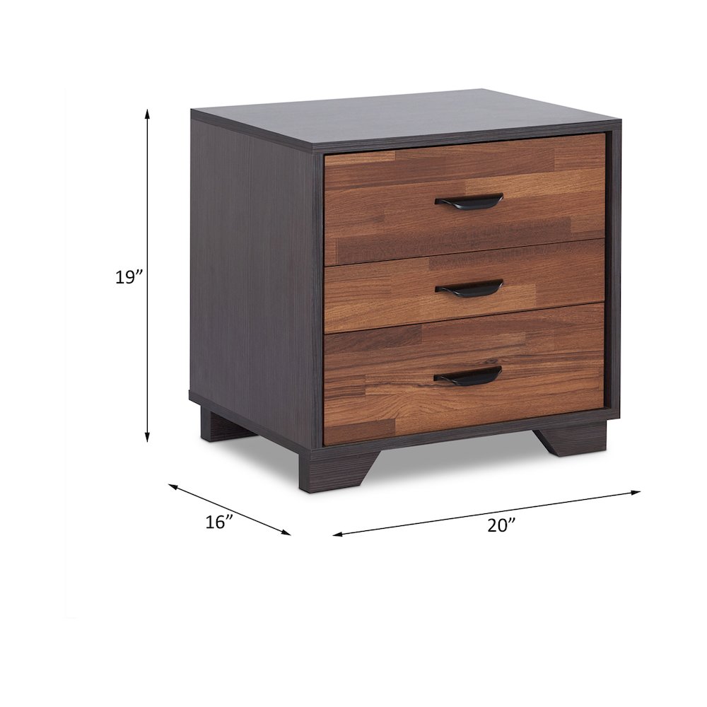 Eloy Accent Table Walnut & Espresso. Picture 5