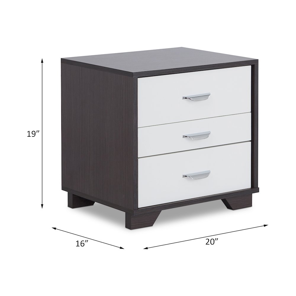 Eloy Accent Table White & Black. Picture 5