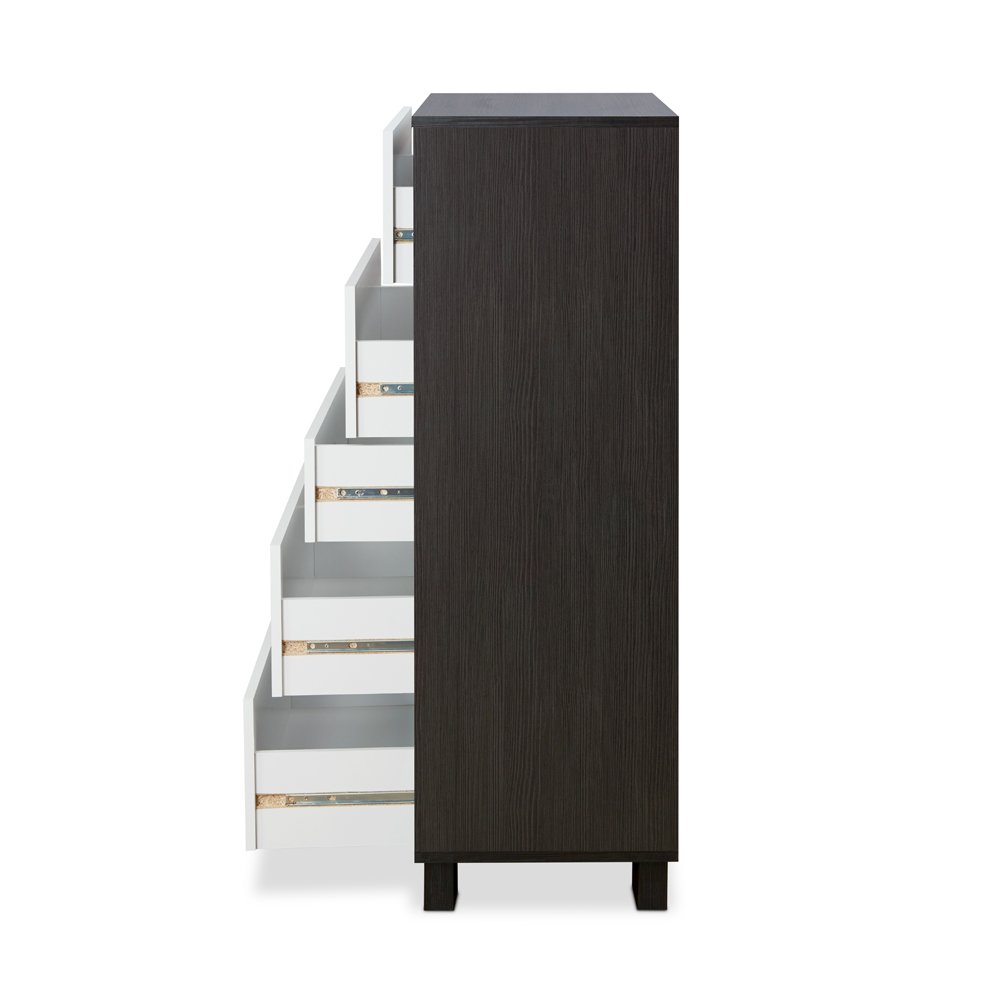 Eloy Chest White & Espresso. Picture 5