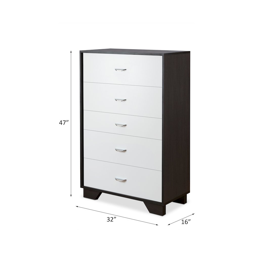Eloy Chest White & Espresso. Picture 8