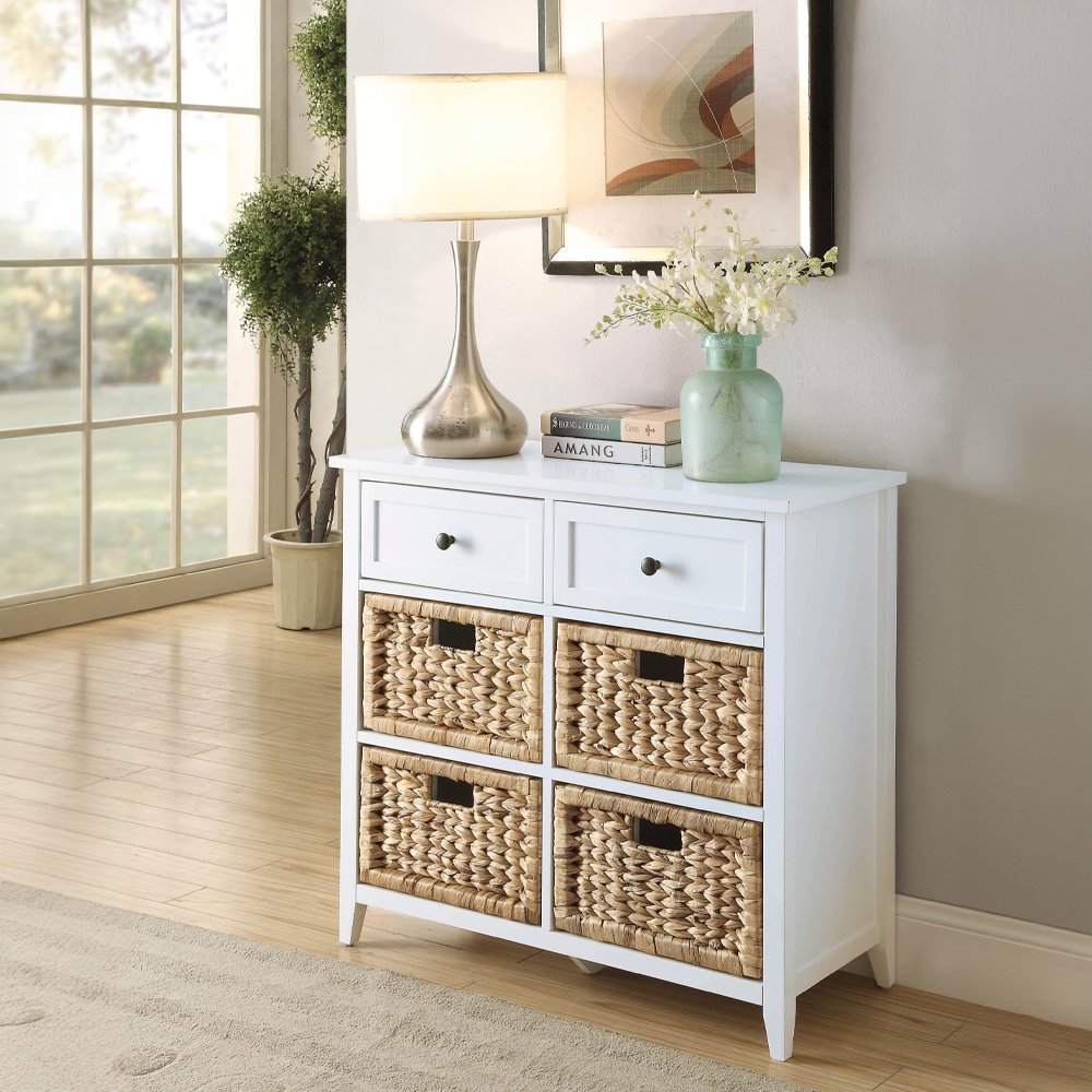 Flavius Console Table w/Storage White. Picture 1