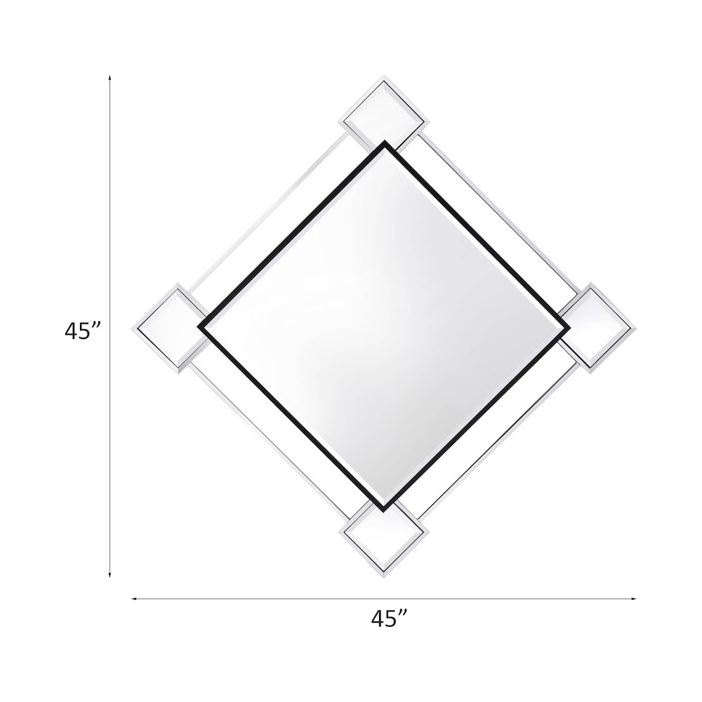 Asbury Accent Mirror Mirrored & Chrome. Picture 5