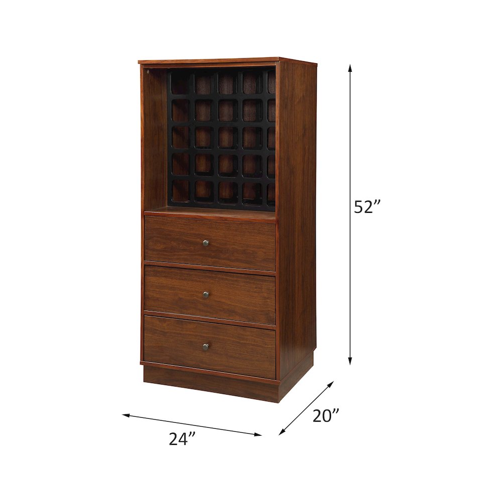 Wiesta Wine Cabinet Walnut. Picture 9