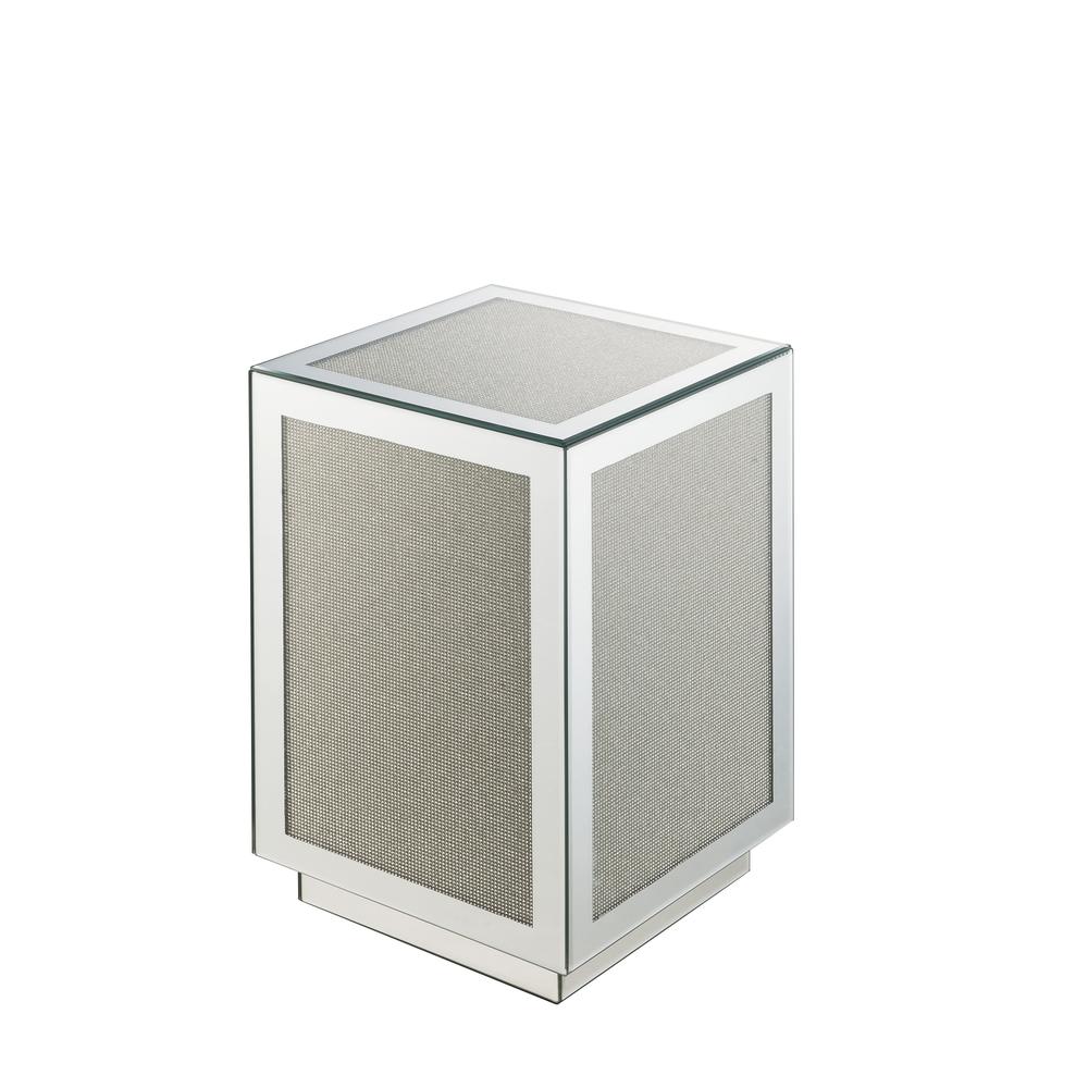 Noralie Accent Table Mirrored & Faux Diamonds. Picture 1