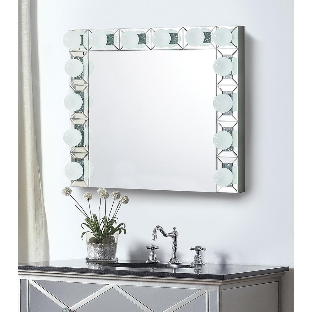 Noralie Accent Mirror Mirrored & Faux Diamonds. Picture 4