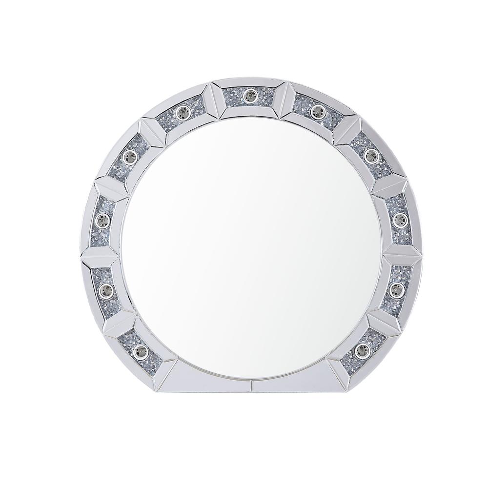 Noralie Accent Mirror Mirrored & Faux Diamonds. Picture 2
