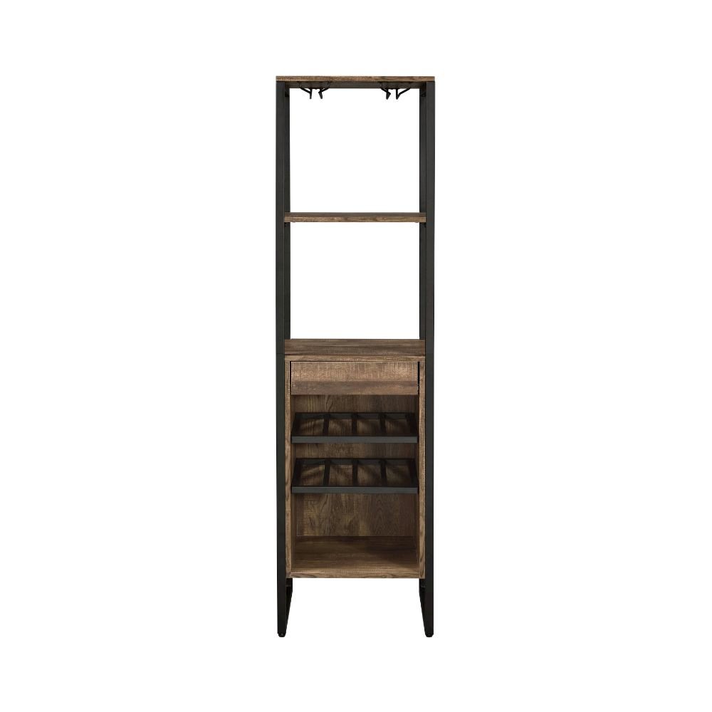 Narik Wine Rack Weathered Oak. Picture 2