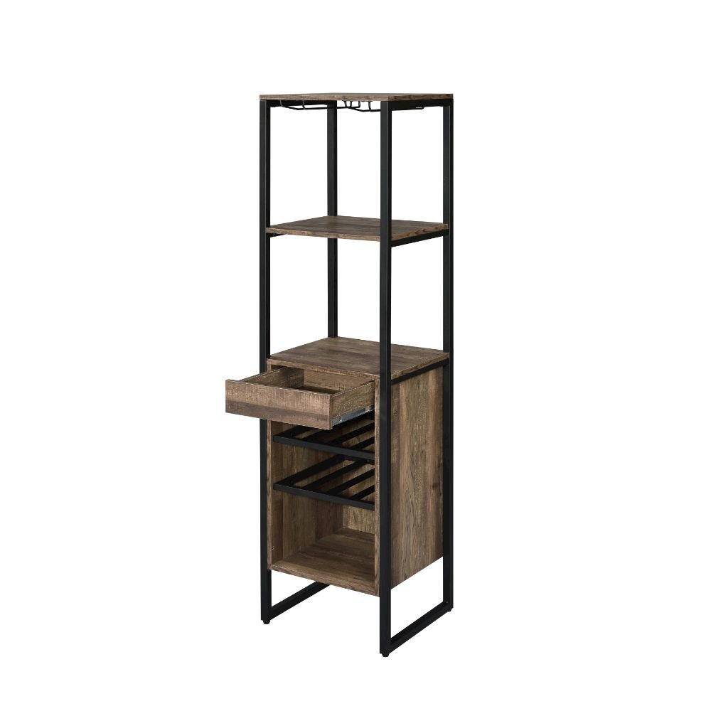 Narik Wine Rack Weathered Oak. Picture 3