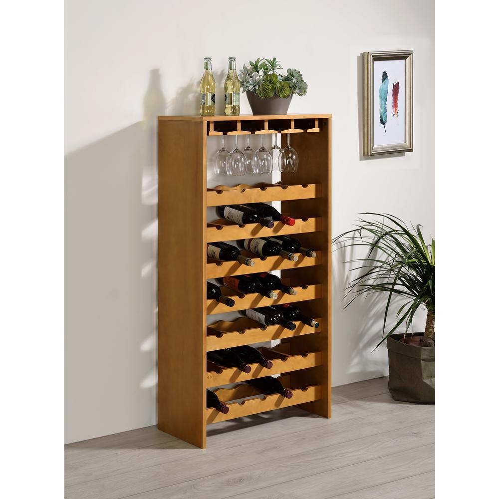 Hanzi Wine Rack Oak. Picture 1