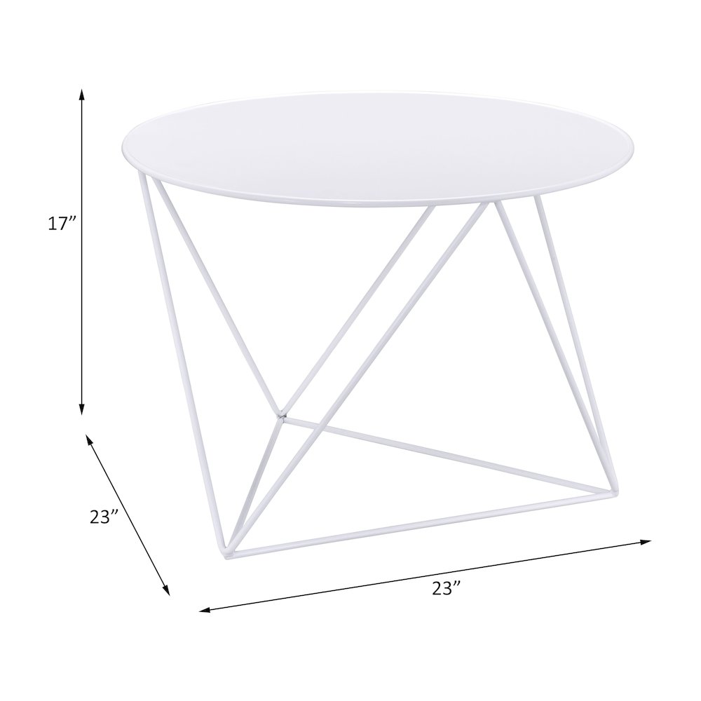 Epidia Accent Table White. Picture 5
