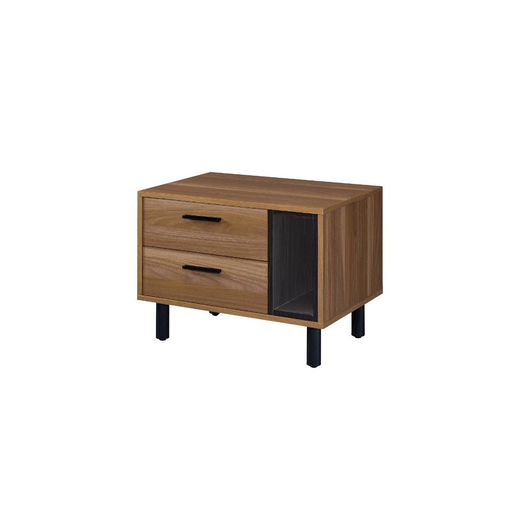 Trolgar Accent Table Brown Oak & Black. Picture 1