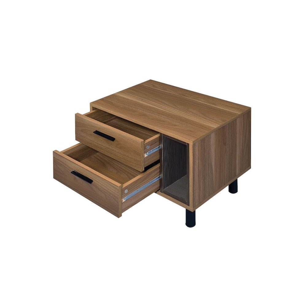 Trolgar Accent Table Brown Oak & Black. Picture 2