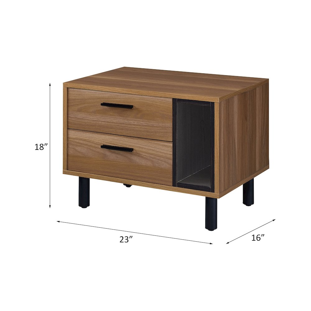 Trolgar Accent Table Brown Oak & Black. Picture 6