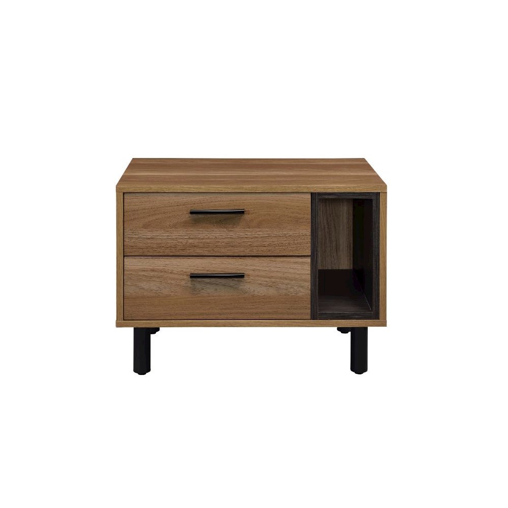 Trolgar Accent Table Brown Oak & Black. Picture 4