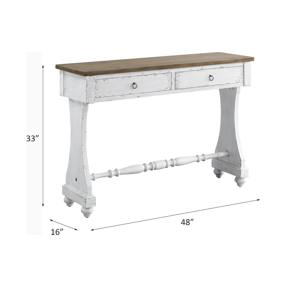 Carminda Console Table Antique White. Picture 5