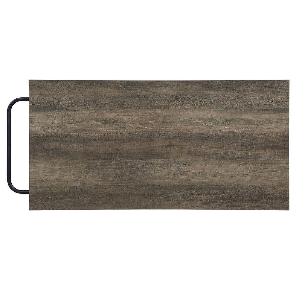 Lona Kitchen Island Rustic Oak & Black. Picture 4