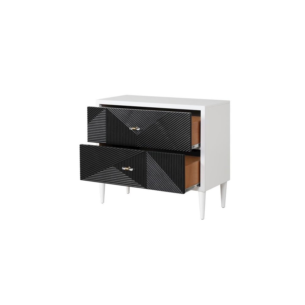 Dubni Accent Table White & Black. Picture 5