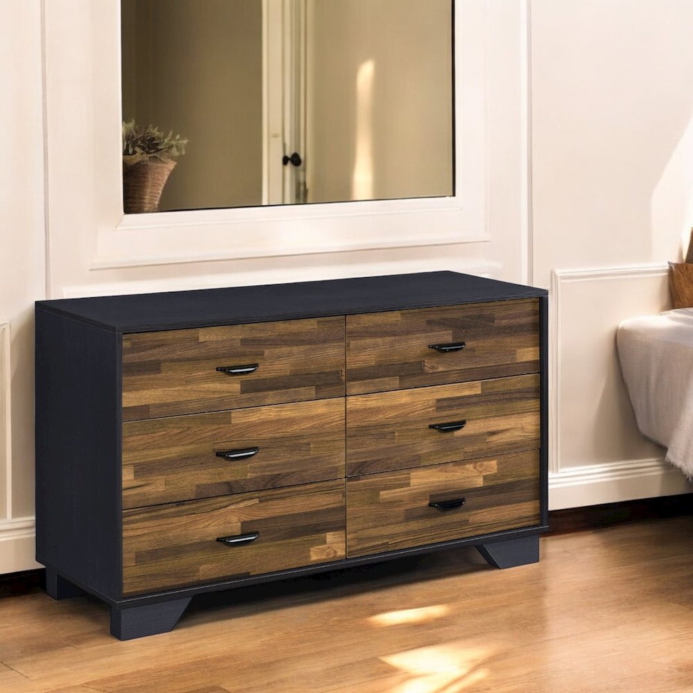 Eos Dresser Walnut & Black. Picture 1