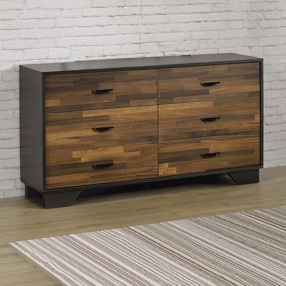 Eos Dresser Walnut & Black. Picture 5