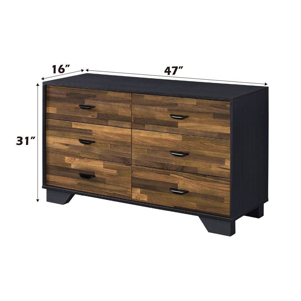 Eos Dresser Walnut & Black. Picture 7
