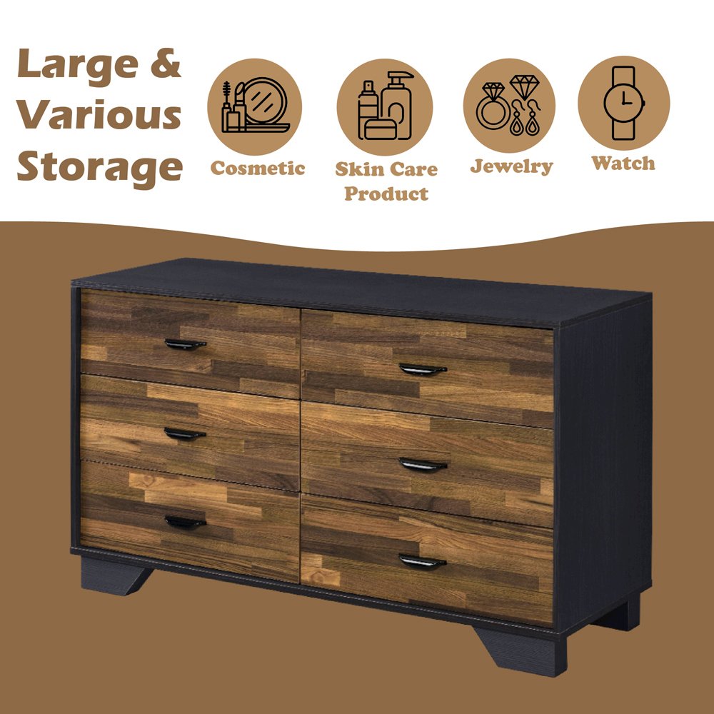 Eos Dresser Walnut & Black. Picture 8