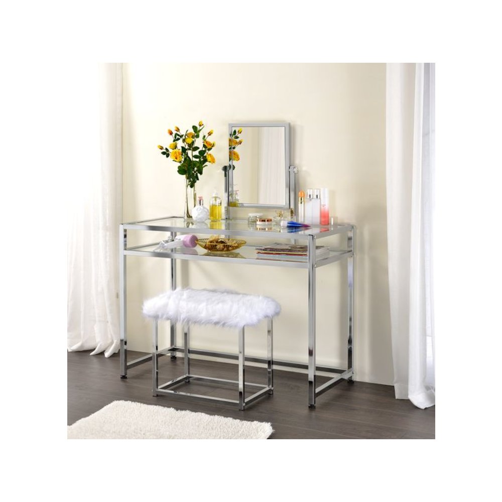 Coleen Vanity Set Chrome. Picture 1