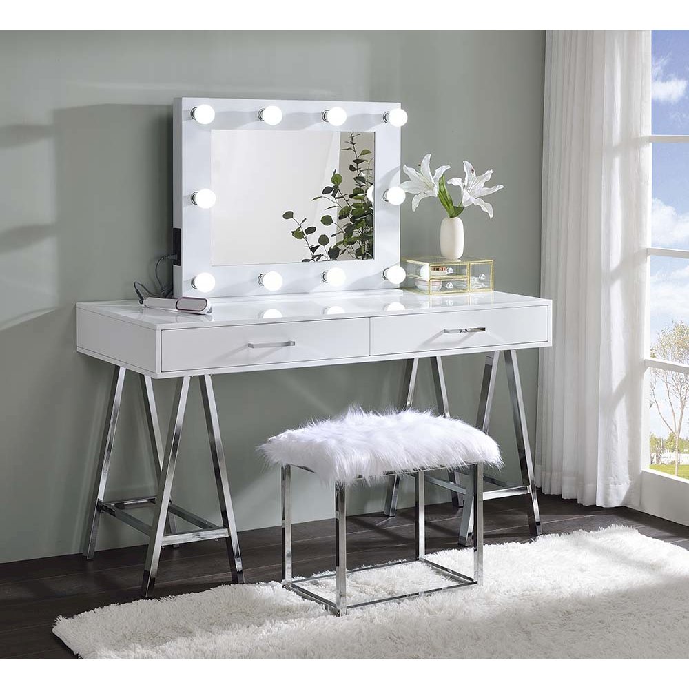 Avery Accent Mirror White. Picture 6