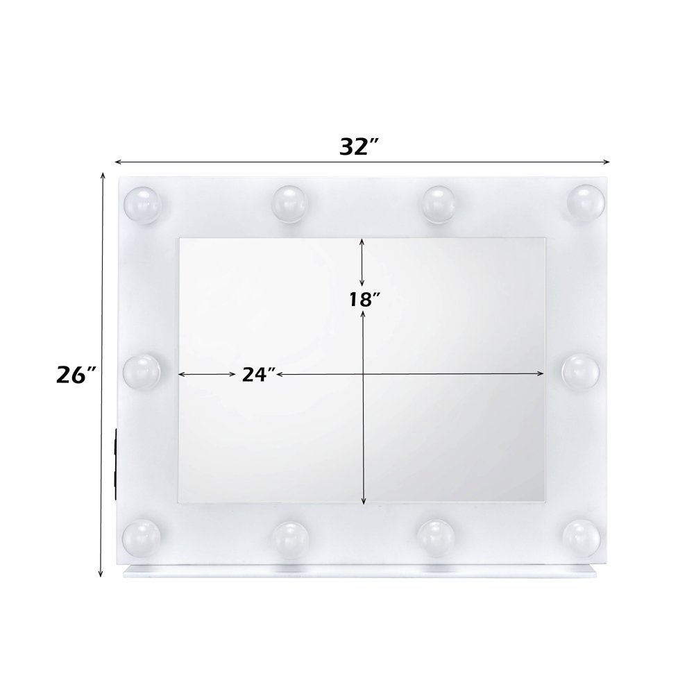 Avery Accent Mirror White. Picture 7