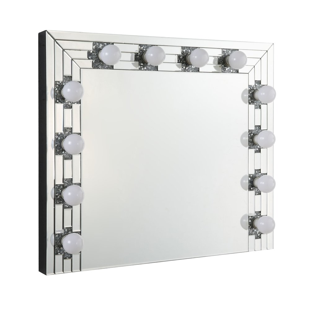 Noralie Accent Mirror Mirrored & Faux Diamonds. Picture 3