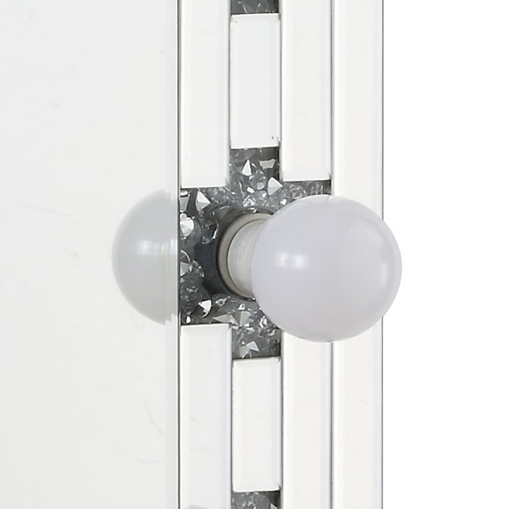Noralie Accent Mirror Mirrored & Faux Diamonds. Picture 5