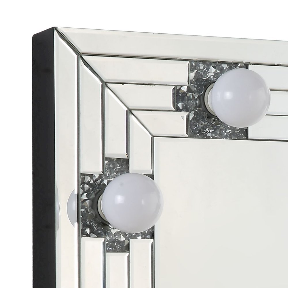 Noralie Accent Mirror Mirrored & Faux Diamonds. Picture 6