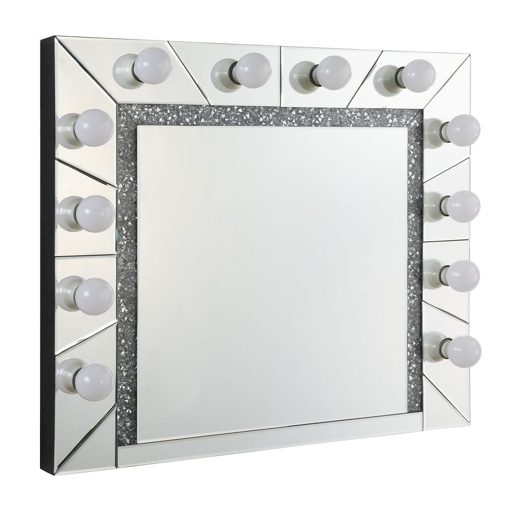 Noralie Accent Mirror Mirrored & Faux Diamonds. Picture 2