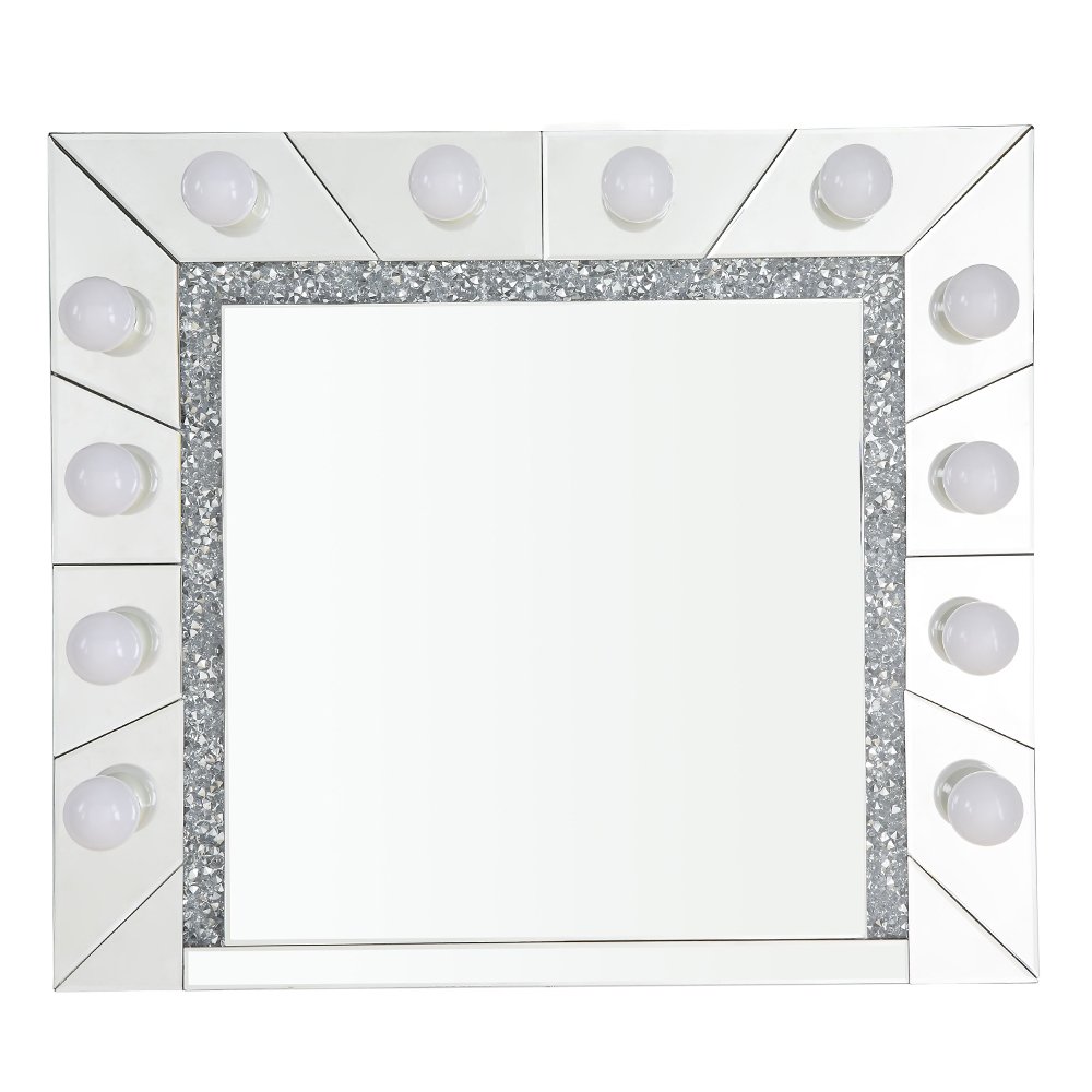 Noralie Accent Mirror Mirrored & Faux Diamonds. Picture 3