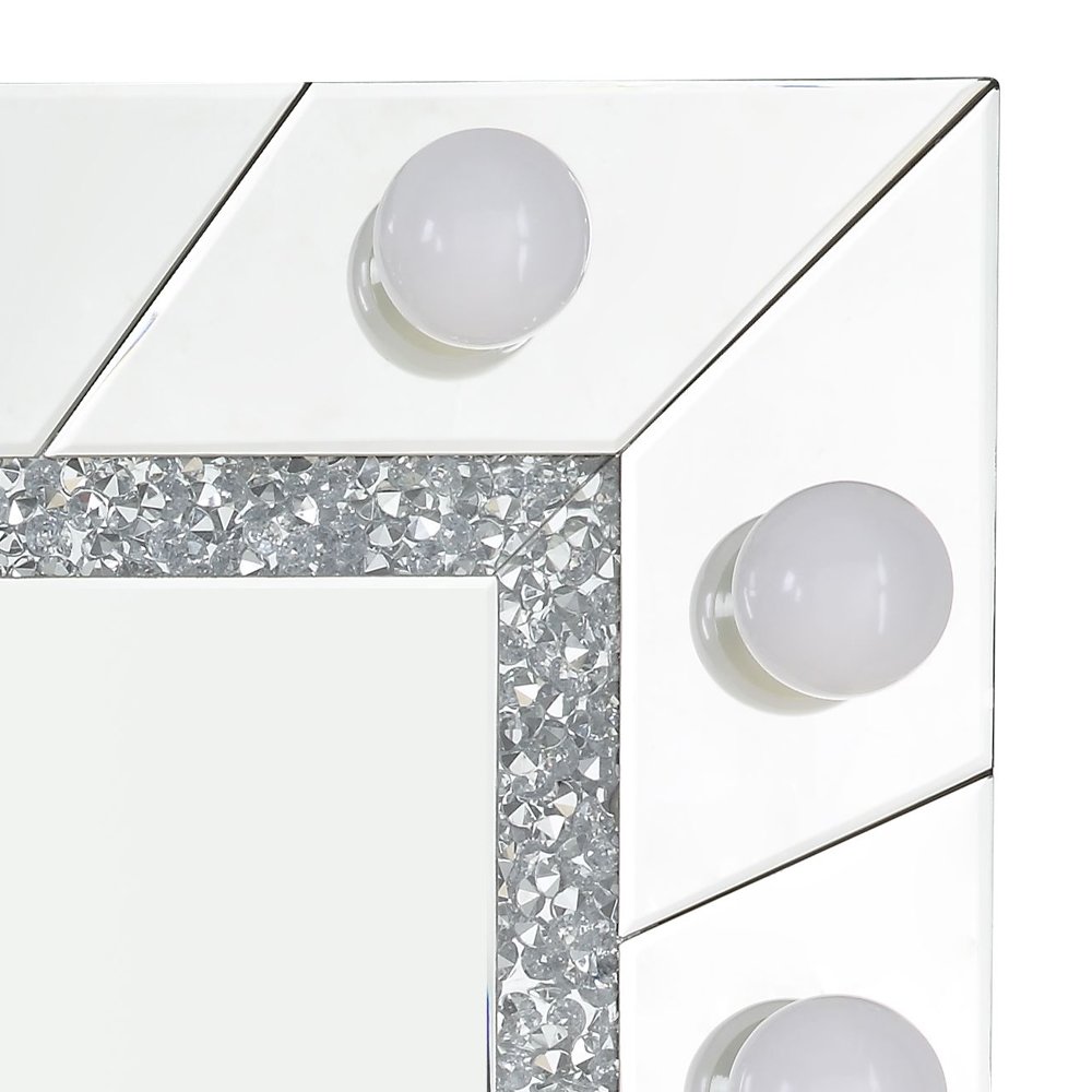 Noralie Accent Mirror Mirrored & Faux Diamonds. Picture 4
