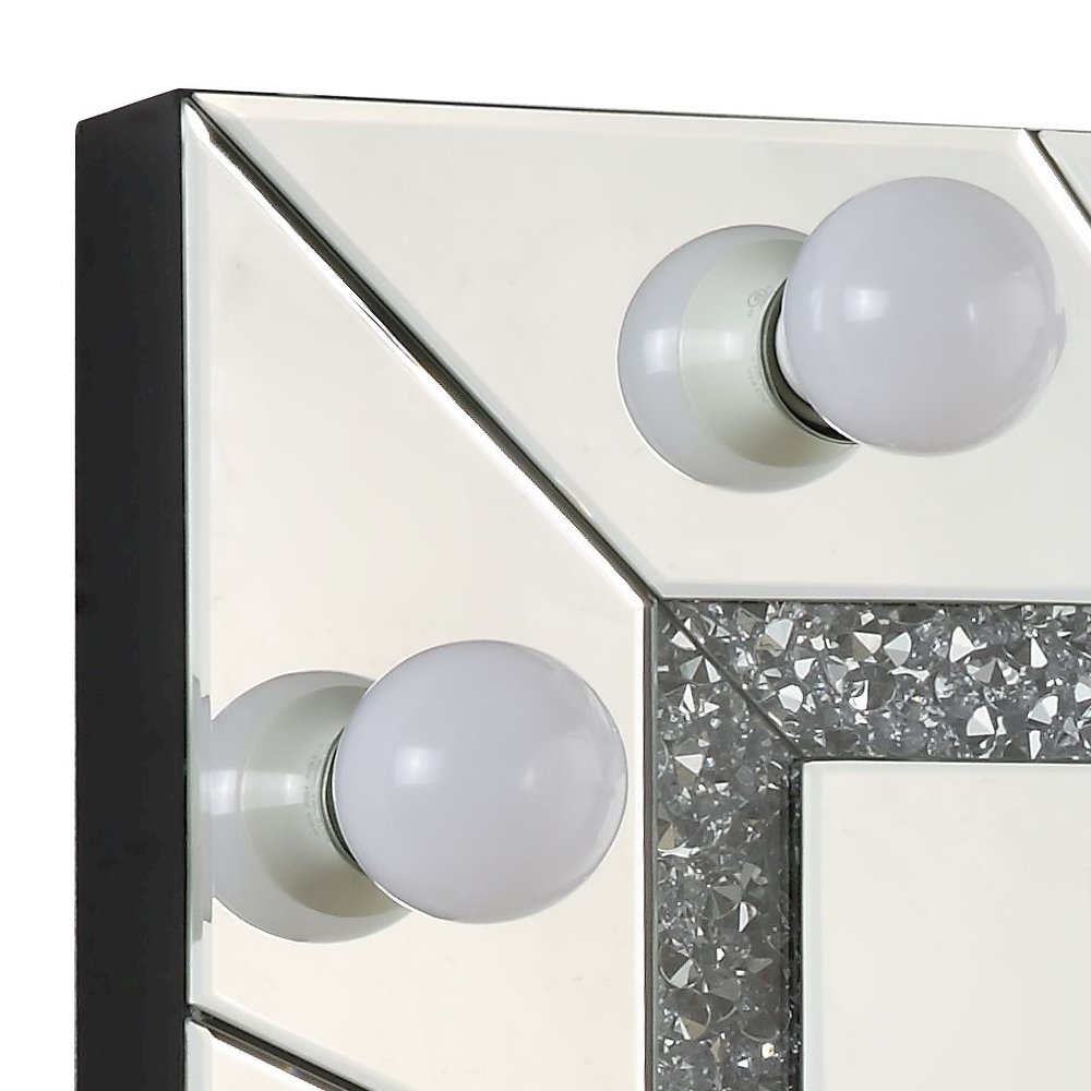 Noralie Accent Mirror Mirrored & Faux Diamonds. Picture 5