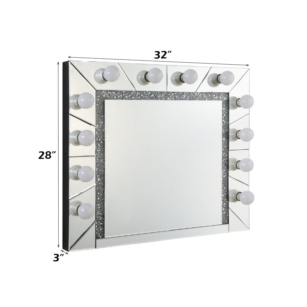 Noralie Accent Mirror Mirrored & Faux Diamonds. Picture 6
